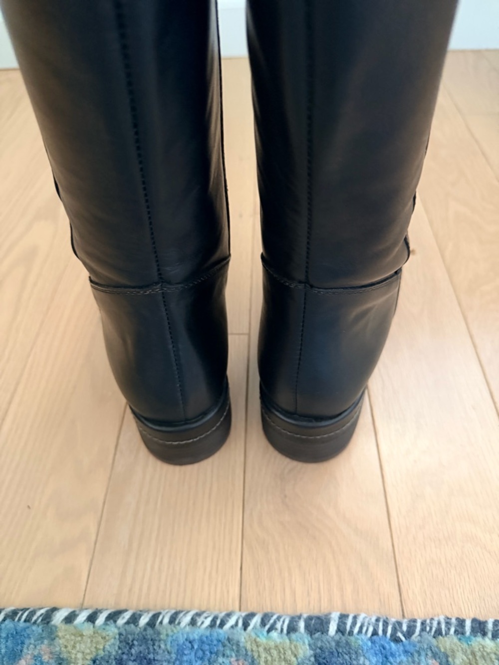 Pikolinos Malaga Classic Black Leather Zip Up Block Mid Heel Tall Boots New 8 - Picture 5 of 9